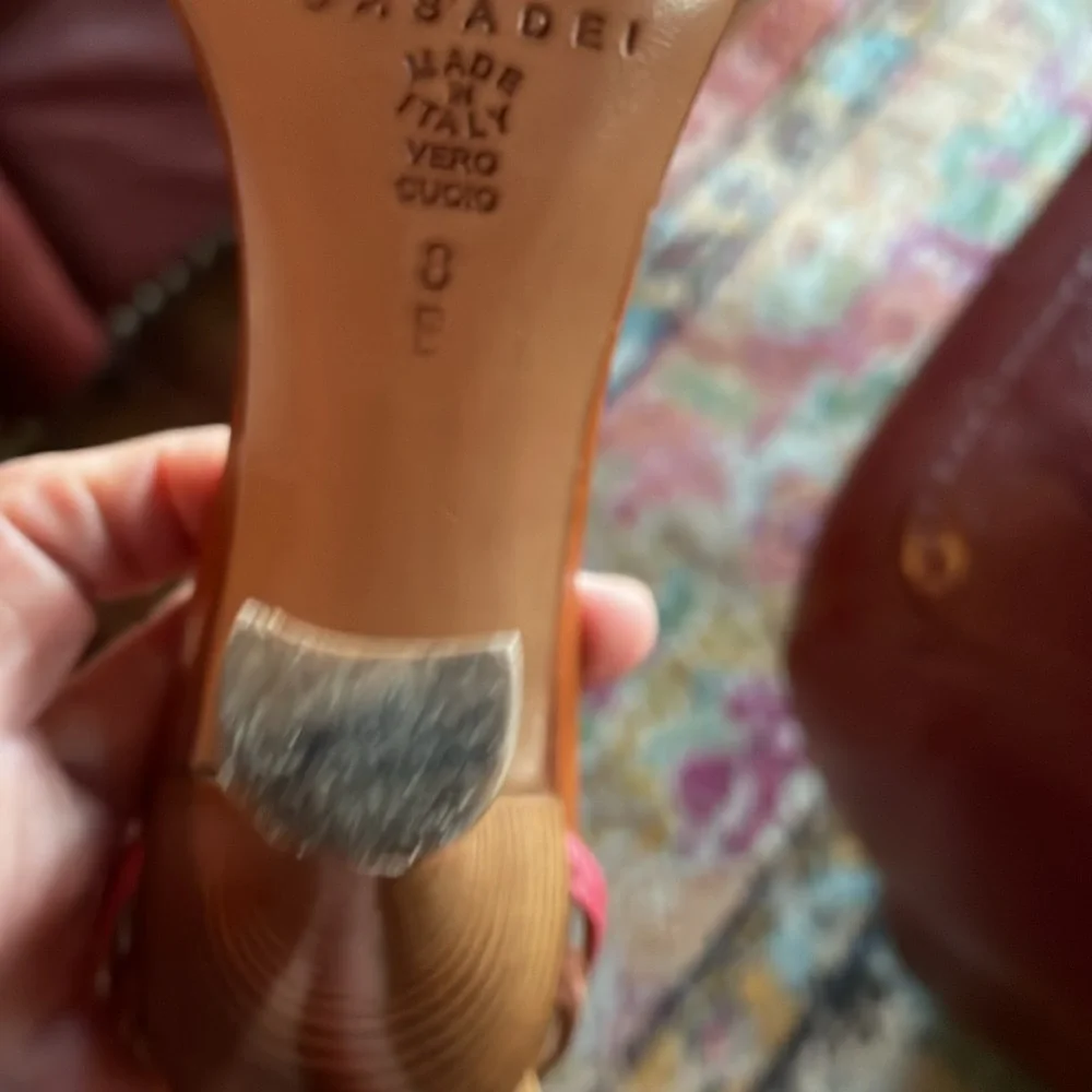 Casadei Multicolor Strappy 3” heel Sandals, Size 8B - Picture 7 of 10